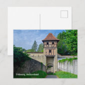 Fribourg Zwitserland Tower Briefkaart (Voorkant / Achterkant)