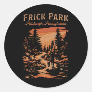 Frick Park Pittsburgh Pennsylvania Vintage Wandele Ronde Sticker