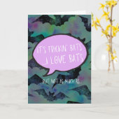 Frickin' Bats Love Kaart - Paar Gift, Jubileum (Gele Bloem)