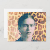Frida Big Cat Print Background Briefkaart (Voorkant / Achterkant)