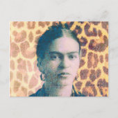 Frida Big Cat Print Background Briefkaart (Voorkant)