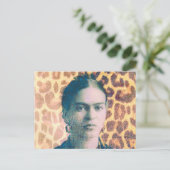 Frida Big Cat Print Background Briefkaart (Staand voorkant)