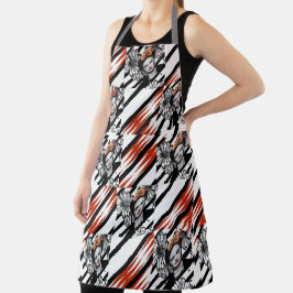 FRIDA BLACK RED Apron Schort