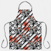 FRIDA BLACK RED Apron Schort (Voorkant)