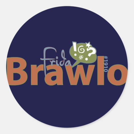 Frida Brawlo-Sticker Ronde Sticker (Voorkant)