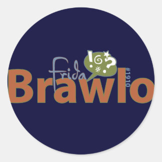 Frida Brawlo-Sticker Ronde Sticker