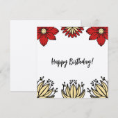 Frida Collectie Birthday Kaart (Voorkant / Achterkant)