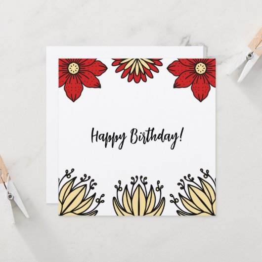 Frida Collectie Birthday Kaart (Voorkant / Achterkant in situ)