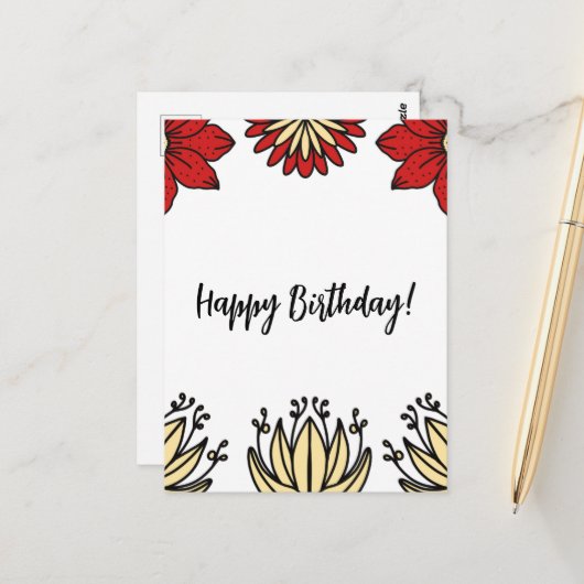 Frida Collectie Birthday Kaart (Voorkant / Achterkant in situ)