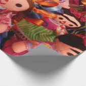 Frida en Mexicaanse dolls - Verpakkingspapier Cadeaupapier (Hoek)