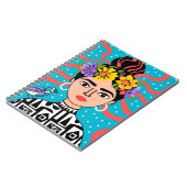 Frida Geïnspireerd Bloem Notitieboek - Boho Mexica (Linkerzijde)