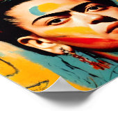Frida Kahlo Abstract kleurvol Poster (Hoek)