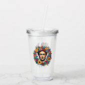 Frida Kahlo Acryl Drinkbeker (Achterkant)