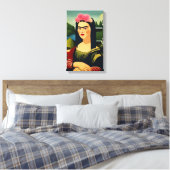 Frida Kahlo als Mona Lisa Canvas Afdruk (Insitu (Slaapkamer))