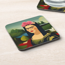 Frida Kahlo als Mona Lisa Hard Plastic Onderzetter