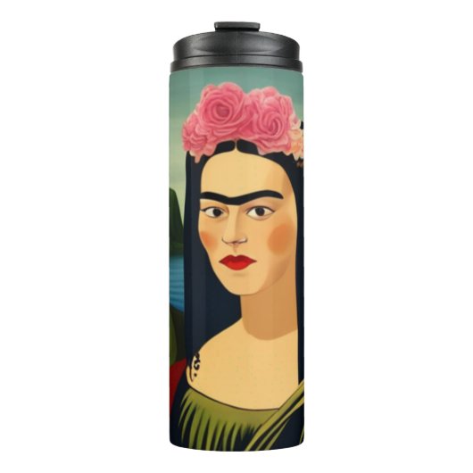 Frida Kahlo als Mona Lisa Thermal Tumbler Thermosbeker (Voorkant)