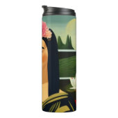 Frida Kahlo als Mona Lisa Thermal Tumbler Thermosbeker (Geroteerd rechts)