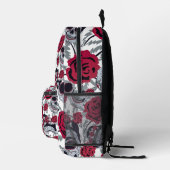 Frida Kahlo and roses Bedrukte Rugzak (Rechts)