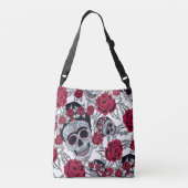 Frida Kahlo and roses Crossbody Tas (Achterkant)