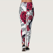 Frida Kahlo and roses Leggings (Achterkant)