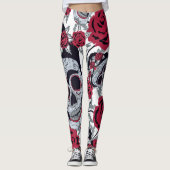 Frida Kahlo and roses Leggings (Voorkant)