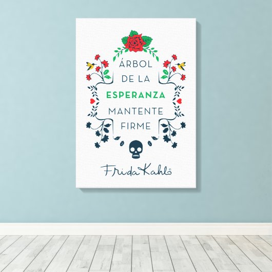 Frida Kahlo | Árbol De La Esperanza Canvas Afdruk (Insitu (Houten vloer))