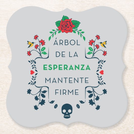 Frida Kahlo | Árbol De La Esperanza Kartonnen Onderzetters (Voorkant)