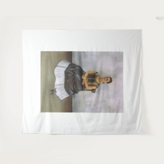 Frida Kahlo art Wandkleed (Voorkant (horizontaal))