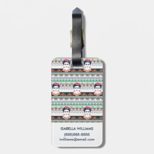 Frida Kahlo Aztec Bagagelabel