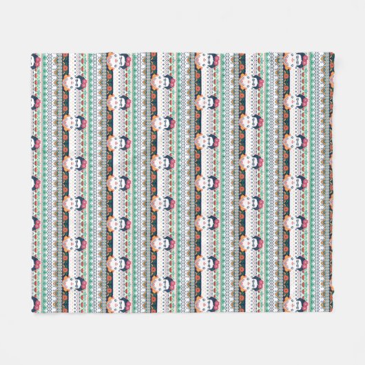 Frida Kahlo | Aztec Fleece Deken (Voorkant (Horizontaal))