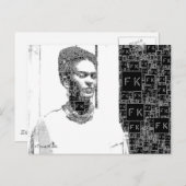 Frida Kahlo Black en White Portret Briefkaart (Voorkant / Achterkant)