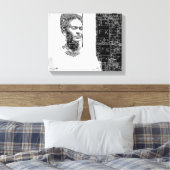 Frida Kahlo Black en White Portret Canvas Afdruk (Insitu (Slaapkamer))