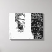 Frida Kahlo Black en White Portret Canvas Afdruk (Voorkant)