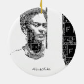 Frida Kahlo Black en White Portret Keramisch Ornament (Achterkant)