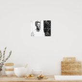Frida Kahlo Black en White Portret Poster (Keuken)