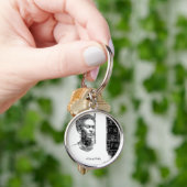 Frida Kahlo Black en White Portret Sleutelhanger (Hand)