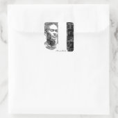 Frida Kahlo Black en White Portret Vierkante Sticker (Tas)