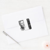 Frida Kahlo Black en White Portret Vierkante Sticker (Envelop)