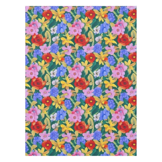 Frida Kahlo Bloemen Geïnspireerd Tafelkleed (Voorkant)