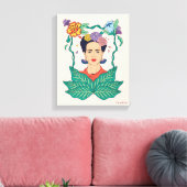 Frida Kahlo Bloemen Lijst Graphic Canvas Afdruk (Insitu (Woonkamer))