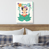 Frida Kahlo Bloemen Lijst Graphic Canvas Afdruk (Insitu (Slaapkamer))