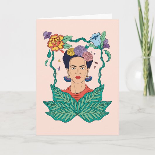 Frida Kahlo Bloemen Lijst Graphic Kaart (Voorkant)
