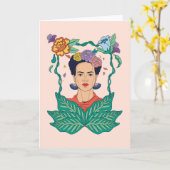 Frida Kahlo Bloemen Lijst Graphic Kaart (Gele Bloem)