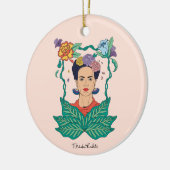 Frida Kahlo Bloemen Lijst Graphic Keramisch Ornament (Links)