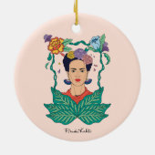 Frida Kahlo Bloemen Lijst Graphic Keramisch Ornament (Achterkant)