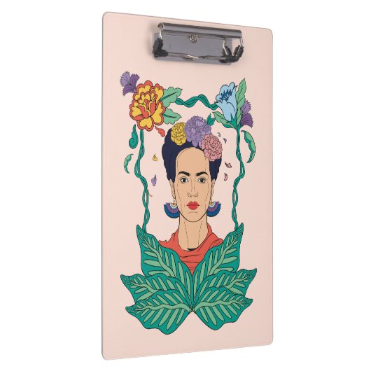 Frida Kahlo Bloemen Lijst Graphic Klembord (Rechts)
