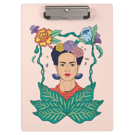 Frida Kahlo Bloemen Lijst Graphic Klembord (Voorkant)