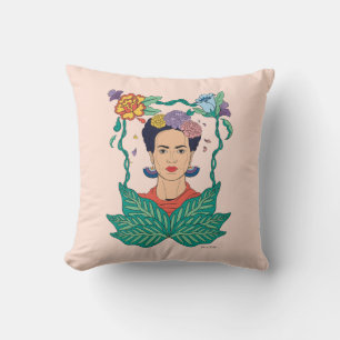 Frida Kahlo Bloemen Lijst Graphic Kussen