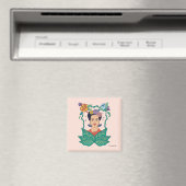 Frida Kahlo Bloemen Lijst Graphic Magneet (Insitu (Vaatwasser))