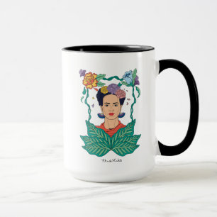 Frida Kahlo Bloemen Lijst Graphic Mok